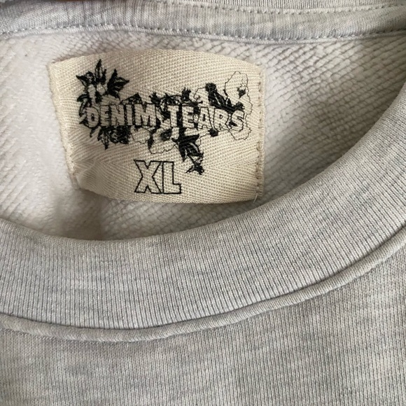 Grey Denim Tear Sweatshirt - Picture 2 of 2